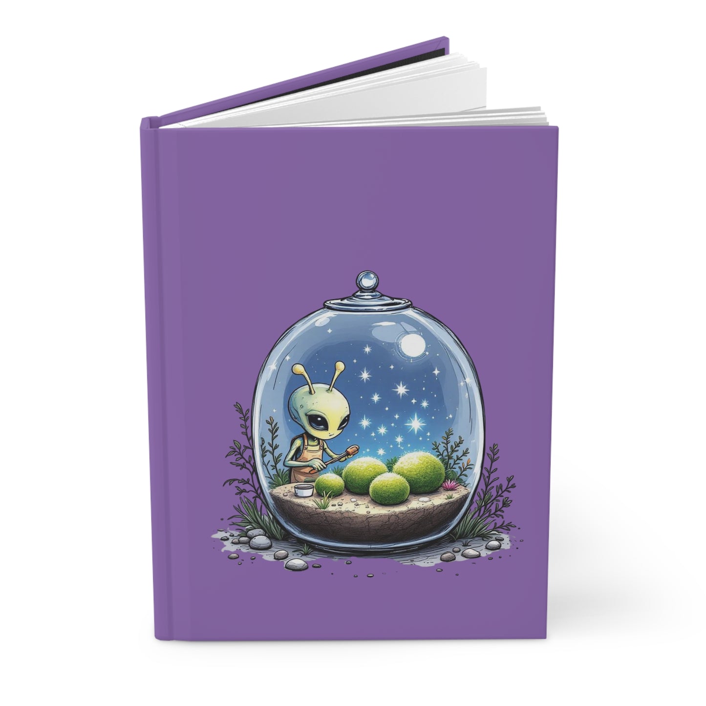 Alien Gardening Marimos Hardcover Journal, Cosmic Writing Notebook, Sci-Fi Gift, Celestial Planner, Unique Stationery