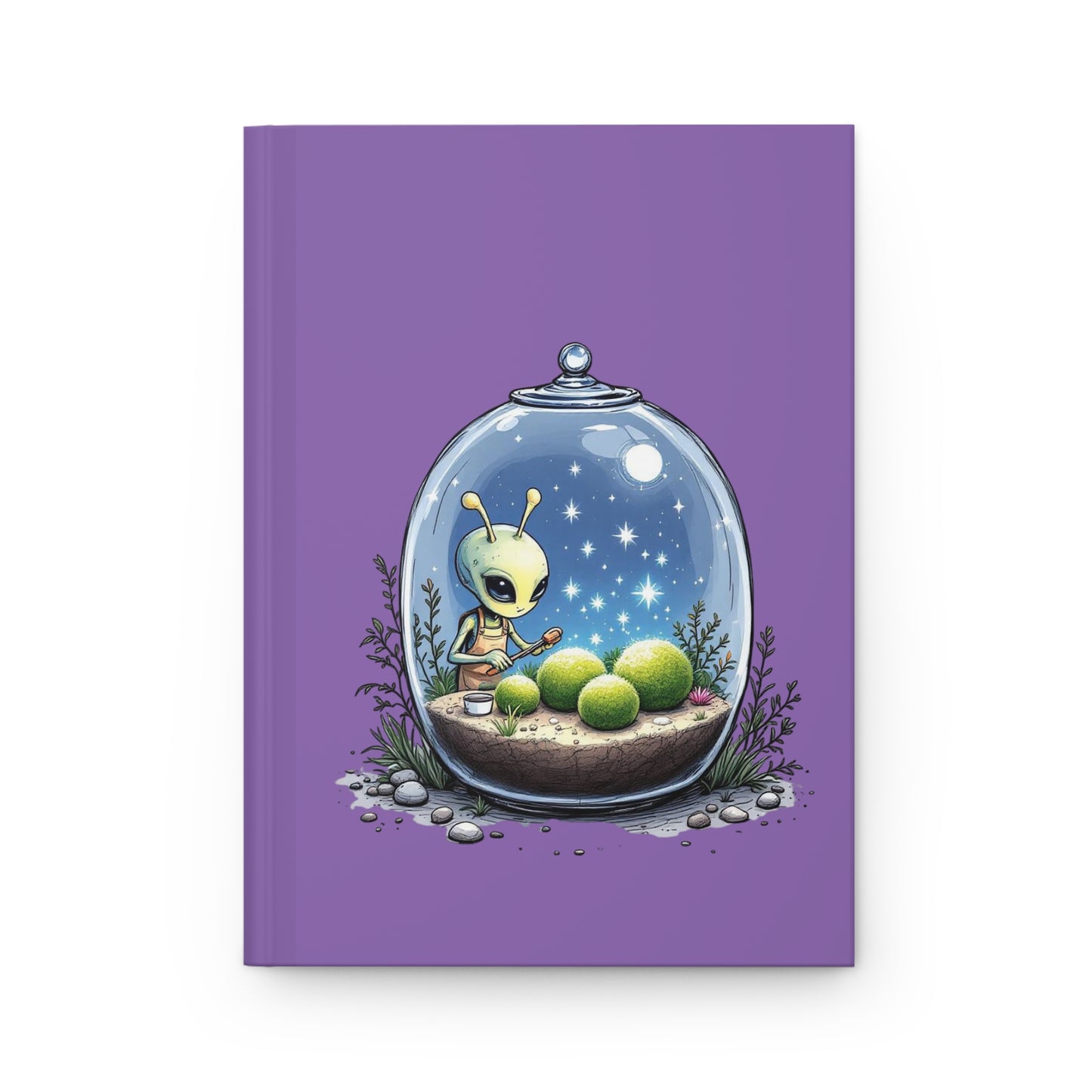 Alien Gardening Marimos Hardcover Journal, Cosmic Writing Notebook, Sci-Fi Gift, Celestial Planner, Unique Stationery