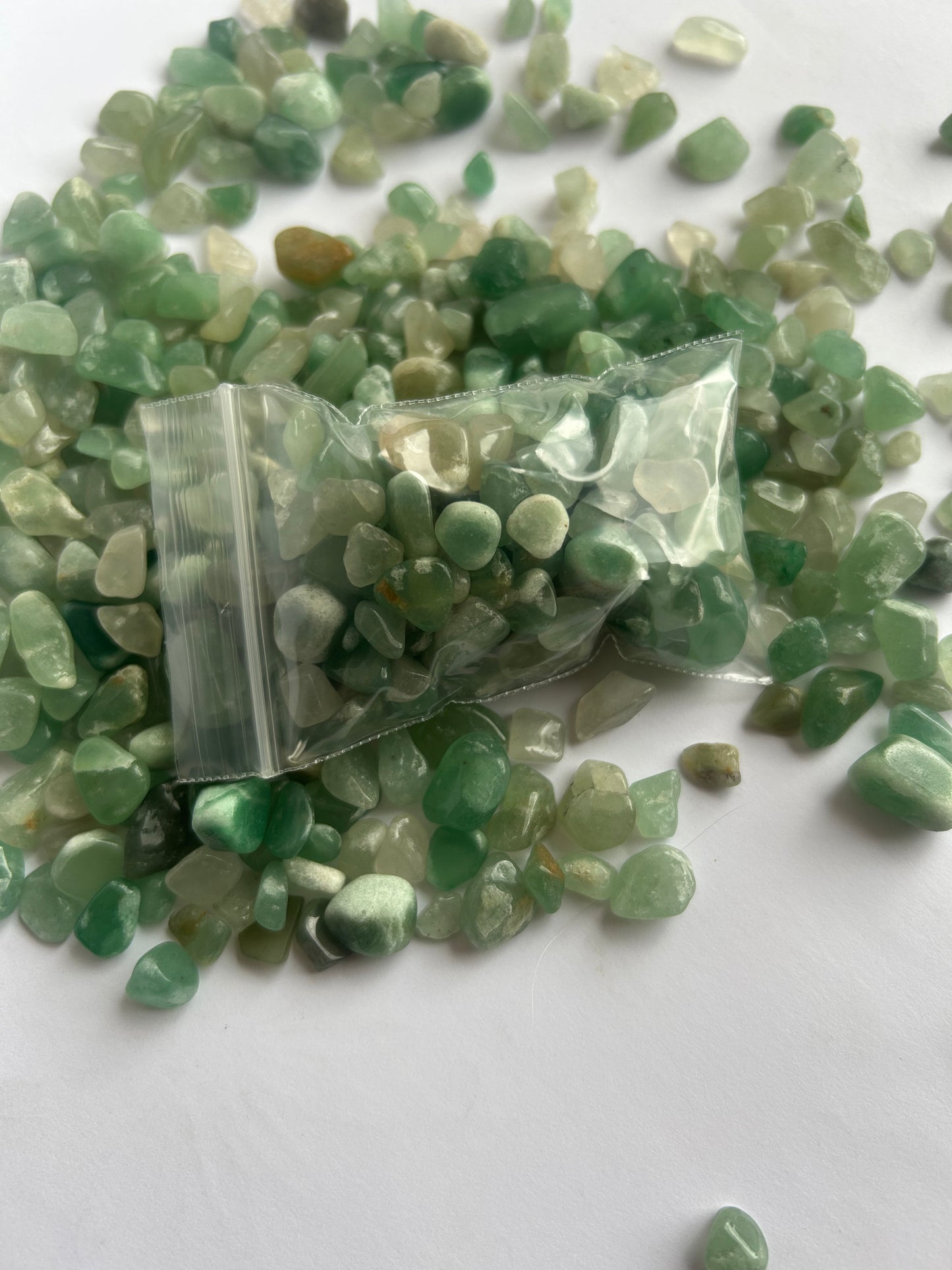 An example bag of 2.5 ounces of Green Aventurine