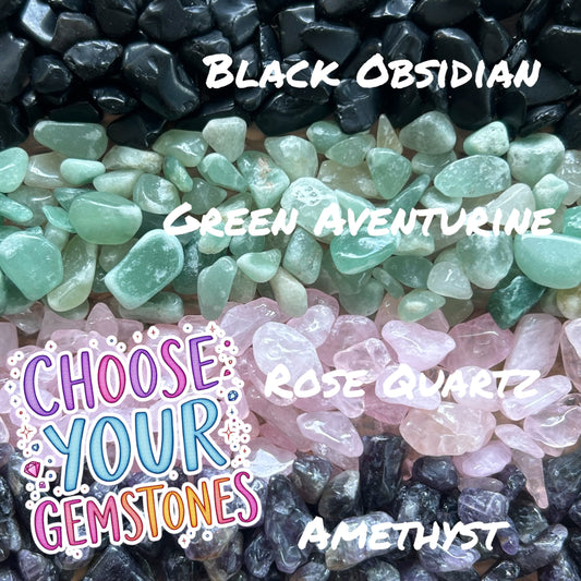 Choose between our selection of gemstones to make the Moss Ball Kit of your dreams