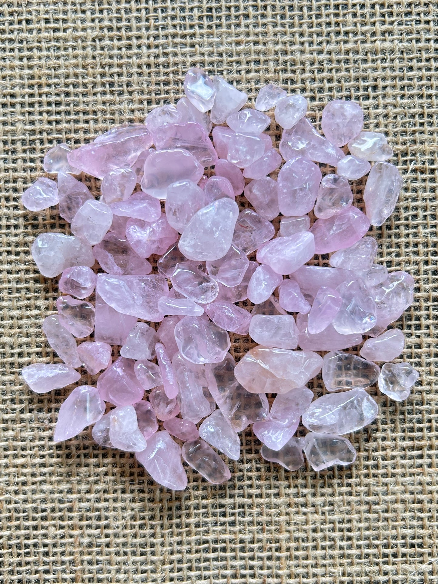 Our selection of rose quartz gemstones