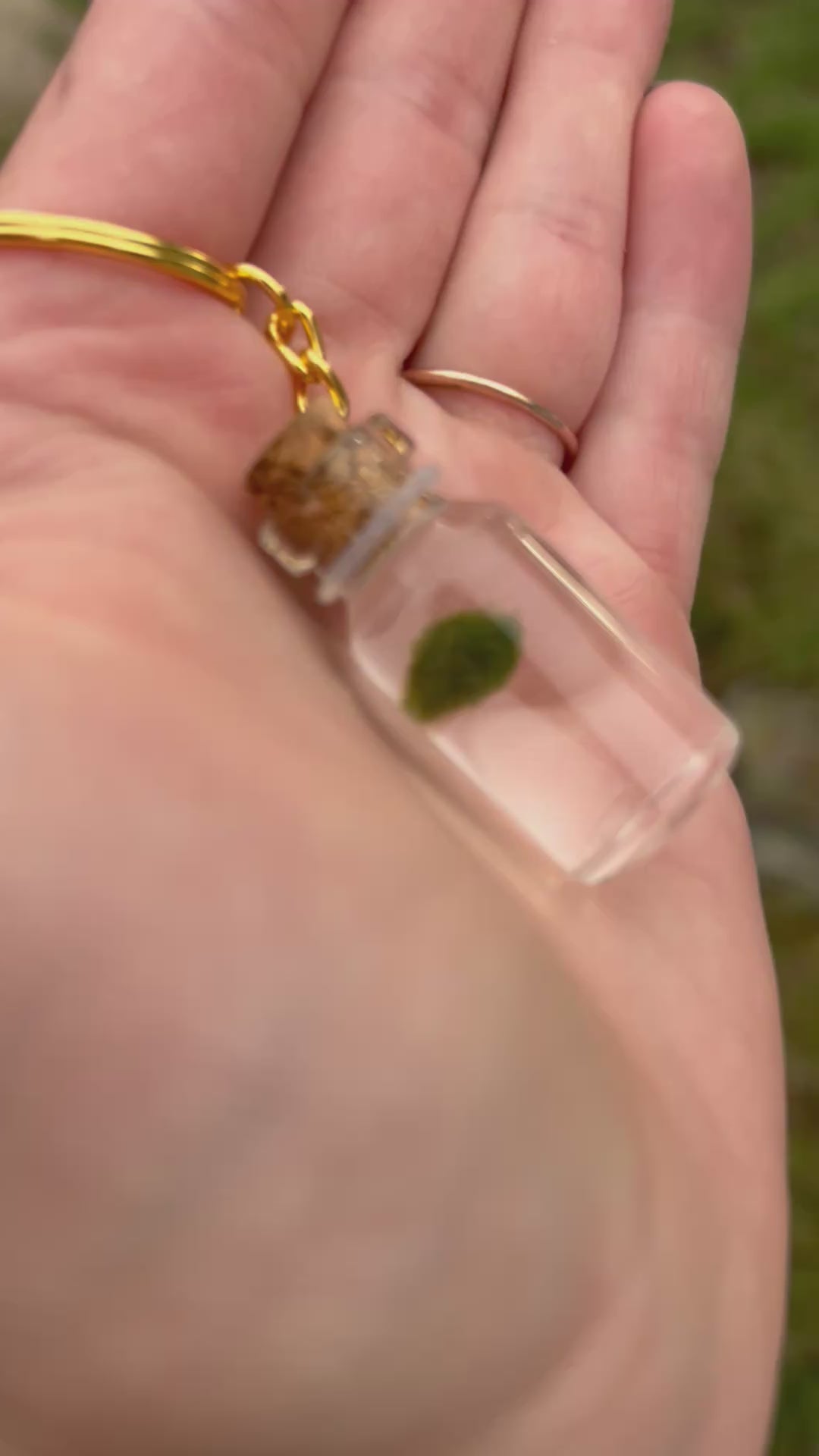 Living Marimo mate keychain